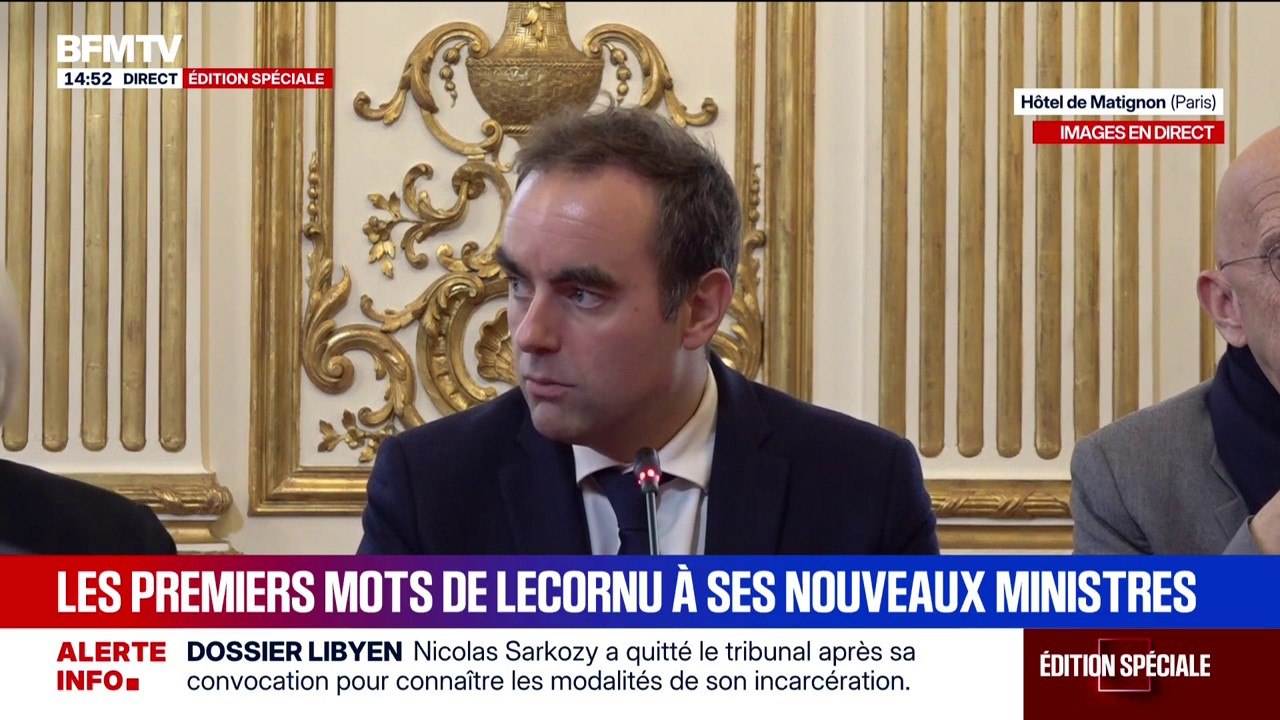 "Notre seule mission est de dépasser cette crise politique dans laquelle nous nous trouvons", lance Sébastien Lecornu à ses ministres
