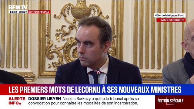 Notre seule mission est de dépasser cette crise politique dans laquelle nous nous trouvons , lance Sébastien Lecornu à ses ministres