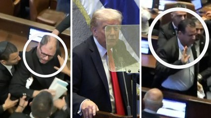 Le discours de Donald Trump à la Knesset perturbé par deux députés pro-Palestine