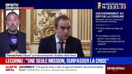 "On ne demande pas une dissolution, on demande le départ d'Emmanuel Macron", soutient Thomas Portes, député LFI