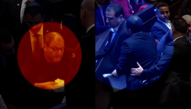 Watch: Israeli MPs ‘thrown out’ for interrupting Trump’s speech at Knesset after hostage return