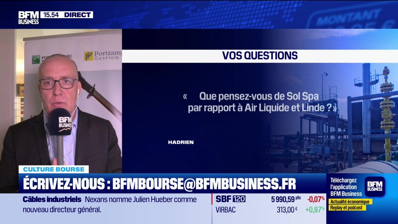 Culture Bourse : « Que pensez-vous de Sol Spa par rapport à Air Liquide et Linde ? », par Julie Cohen-Heurton - 13/10