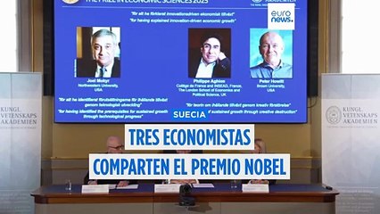 Joel Mokyr, Philippe Aghion y Peter Howitt ganan el Premio Nobel de Economía 2025