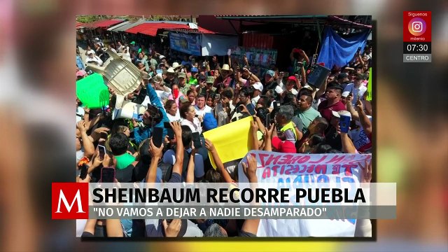 Sheinbaum visita Puebla; promete apoyo total a damnificados por lluvias