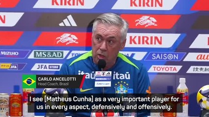 Ancelotti highlights Cunha's importance to Brazil