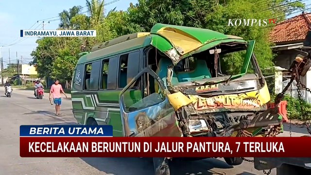 4 Kendaraan Terlibat Tabrakan Beruntun di Jalur Pantura Indramayu, 7 Orang Terluka | BERUT