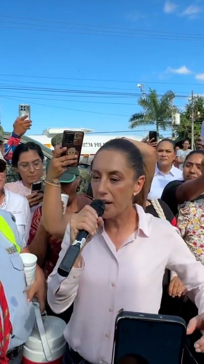 Sheinbaum visita municipios afectados por las lluvias torrenciales