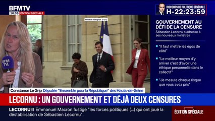 Possible dissolution de l'Assemblée nationale: "On n'a jamais peur de retourner devant les électeurs", affirme Constance Le Grip, députée "Ensemble pour la République"