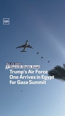 Trump's Air Force One Arrives In Egypt For Gaza Summit