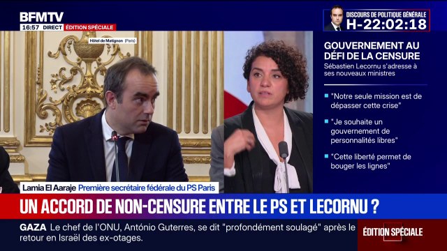 Gouvernement Lecornu 2: Il n'y a aucun deal entre les socialistes et cette espèce d'ombre qui essaie de survivre de la Macronie , affirme Lamia El Aaraje, première secrétaire fédérale du PS Paris