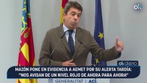 Mazón pone en evidencia a AEMET por su alerta tardía: 