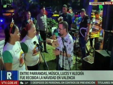 Carabobeños reciben la Navidad con el encendido de luces entre parrandas y música
