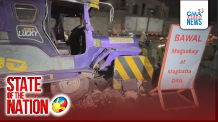 Bago ngayong gabi - Jeepney inararo ang mga barrier sa Commonwealth Ave.; 7 sugatan | SONA