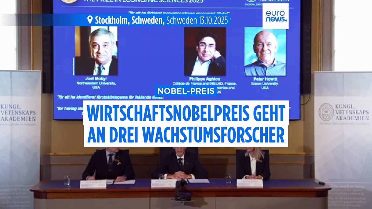 Drei Wissenschaftler gewinnen den Wirtschaftsnobelpreis für Forschung zu nachhaltigem Wachstum