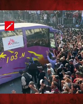 Palestinos reciben en Yan Junis a los prisioneros liberados por Israel