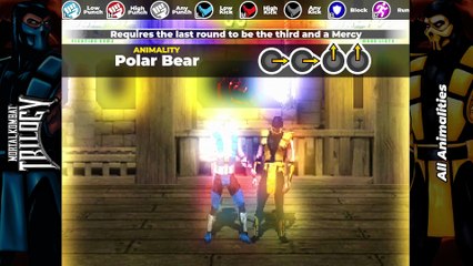 ALL ANIMALITIES TUTORIAL - Mortal Kombat Trilogy (MKT)