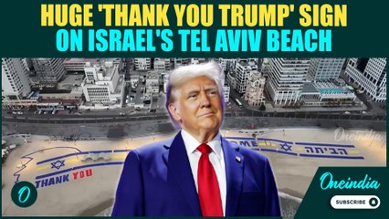 VIDEO: Huge Israeli Beach Sign THANKS Trump as He Visits as ‘Peacemaker’ After Gaza Ceasefire