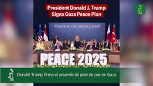 Donald Trump firma el acuerdo de plan de paz en Gaza