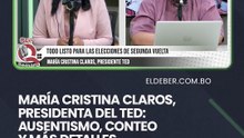 María Cristina Claros, presidenta del TED: Ausentismo, conteo  y más detalles
