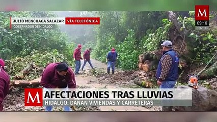 Gobernador de Hidalgo habla sobre daños por lluvias recientes