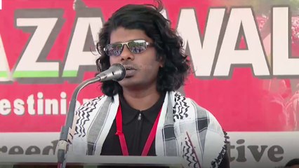 'യന്ത്ര തോക്കുകളേക്കാൾ ശബ്ദം സമാധാനത്തിനുണ്ട്' ഗസ ഐക്യദാർഢ്യ നടത്തത്തിൽ റാപ്പർ വേടൻ