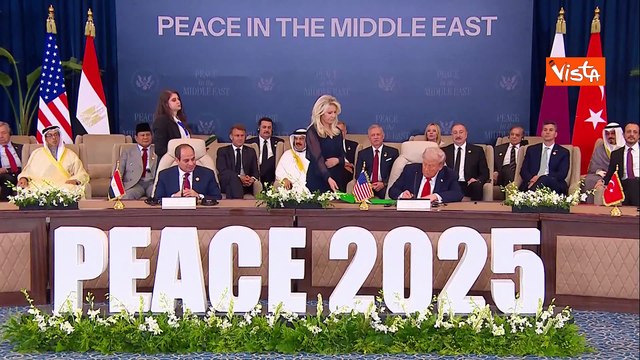 Trump (Usa), Erdogan (Turchia), Al Sisi (Egitto) e Al Thani (Qatar) firmano accordi di pace per Gaza