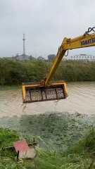 using JCB to catching fish