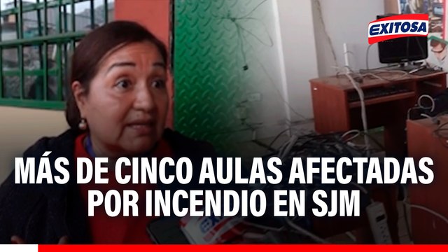 Más de cinco aulas afectadas por incendio en SJM: Electrodomésticos y computadoras dañadas tras siniestro