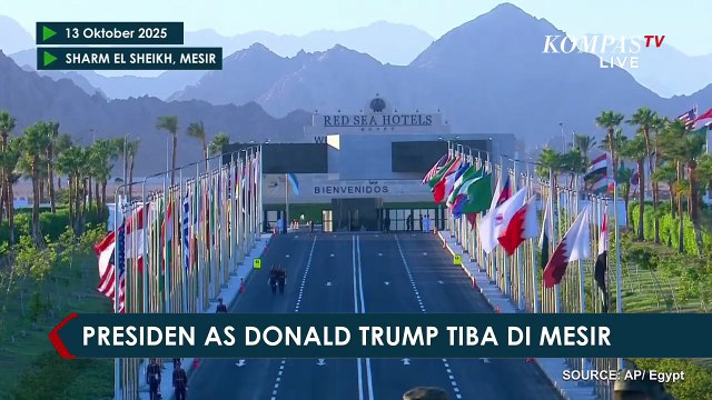 Iring-iringan Donald Trump Tiba di Mesir, Jelang Pimpin KTT Perdamaian Gaza