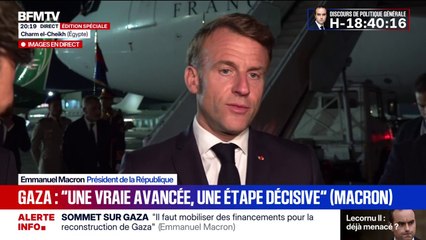Sommet sur Gaza: "Il faut donner la place à l'autorité palestinienne", déclare Emmanuel Macron