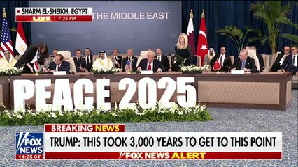 Donald Trump and middle East Leaders signs a peace Summit Gaza