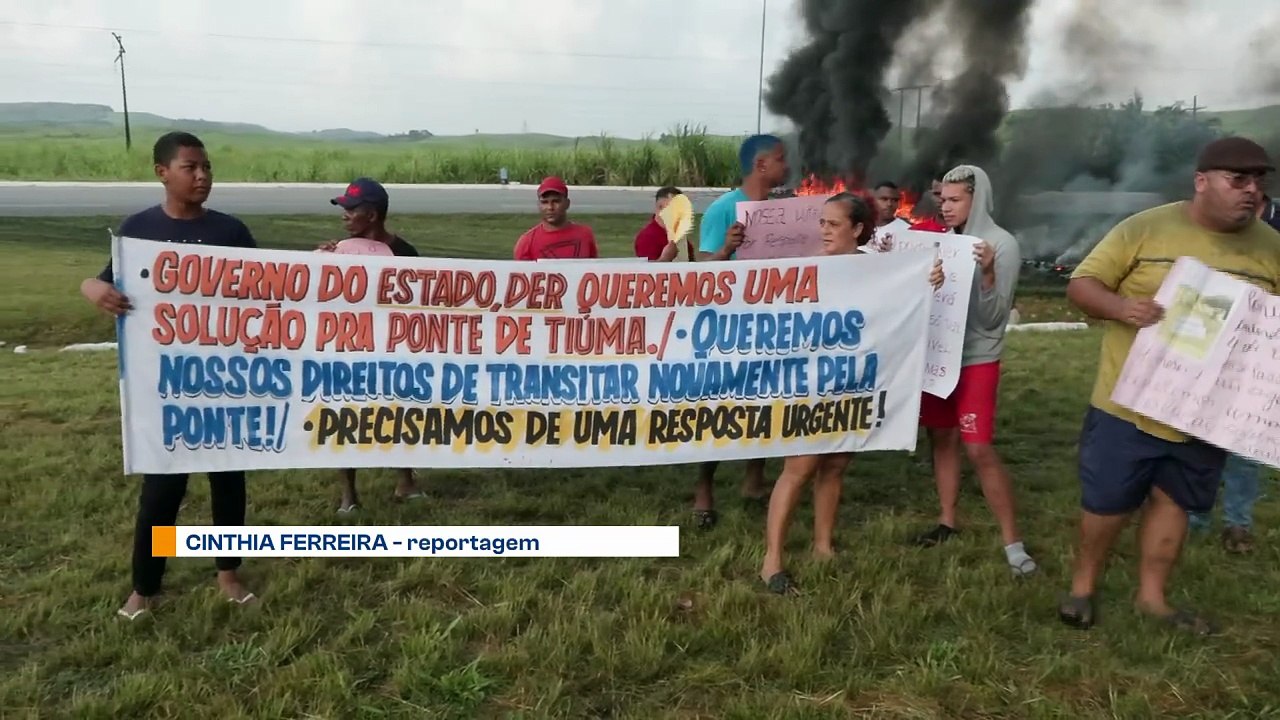 Manifestações Interrompem Tráfego na BR-408: Moradores de Matriz da Luz Protestam Condições da PE-20 e Ponte de Tiúma