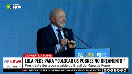 Em Roma, Lula defende combate à fome e inclusão dos pobres no orçamento | TEMPO REAL