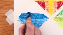 Quick & easy crayon painting you can do too!