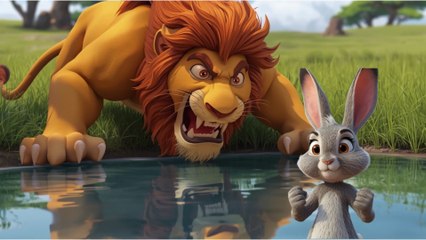 The Clever Rabbit and the Hungry Lion | Moral Story for Kids | English Cartoon Story