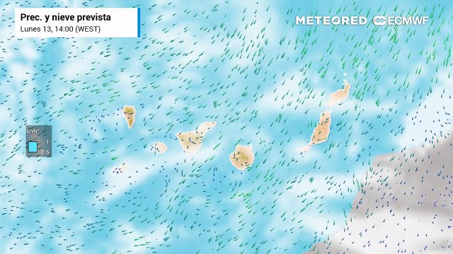 Una borrasca nublará los cielos y dejará lluvias en Canarias