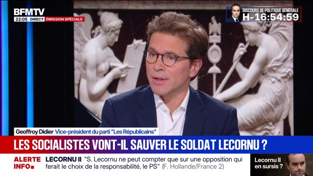 Si j'étais député à l'Assemblée nationale, je crois que je serais tenté de censurer , déclare Geoffroy Didier, vice-président Les Républicains