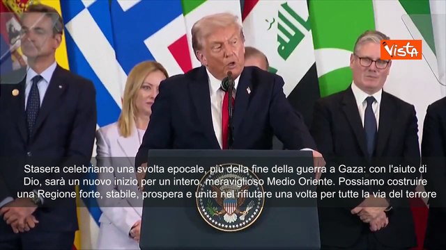 Accordo pace Gaza, Trump: Svolta epocale, un nuovo inizio per un meraviglioso Medio Oriente