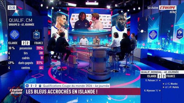 « J'aurais pu mieux faire » : Jules Koundé prend la responsabilité du but islandais qui amène à l'égalisation - Foot - Qualif. Coupe du monde - Bleus