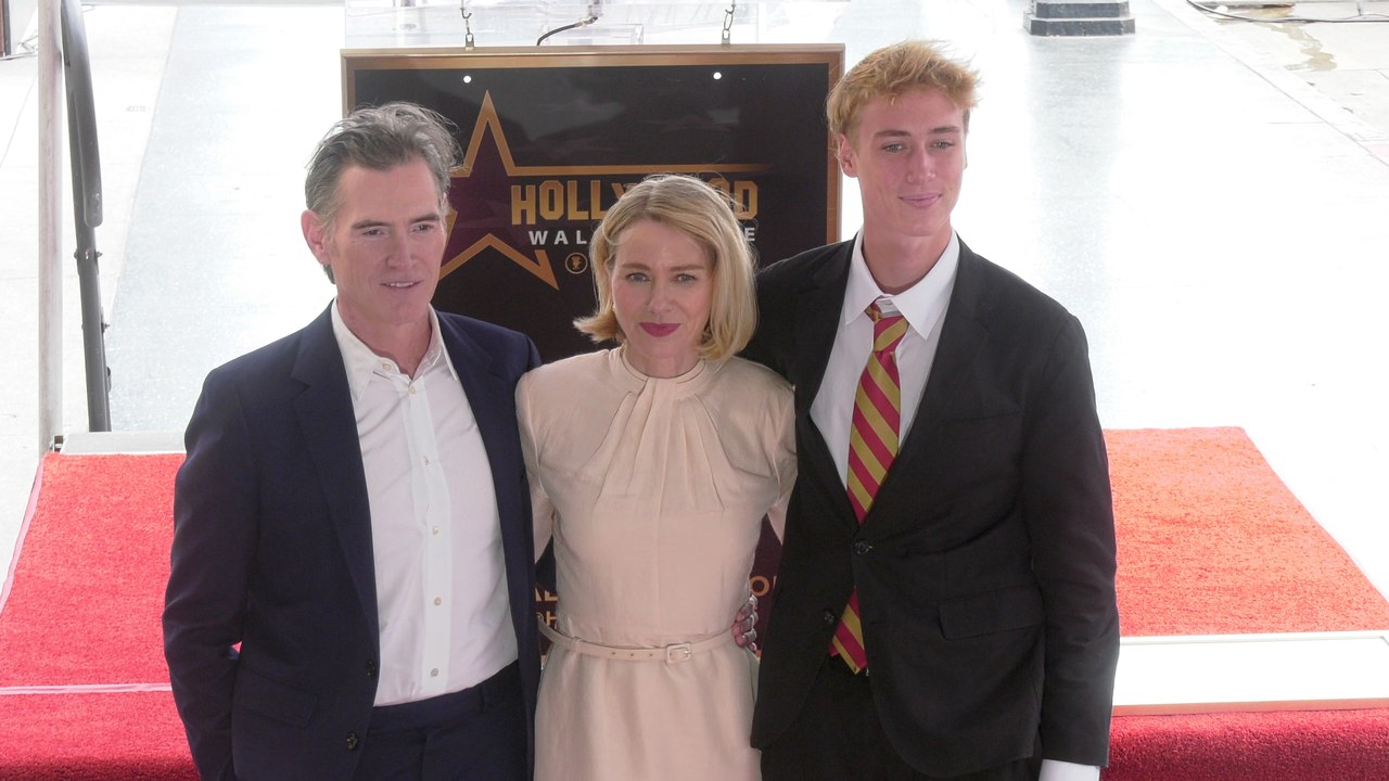 Billy Crudup and Sasha Schreiber attend Naomi Watts' Hollywood Walk of Fame star ceremony