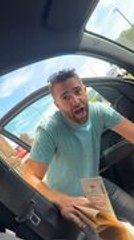 Man Gets Startled by Seeing Unexpected Person in Car and Then Bursts Into Laughter