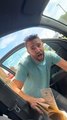 Man Gets Startled by Seeing Unexpected Person in Car and Then Bursts Into Laughter