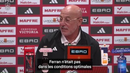 Espagne - Luis De La Fuente : "Ferran ? Une gêne, mais pas de blessure !"