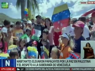 Sucre | Habitantes de Carúpano elevan papagayos a favor de la paz en Palestina