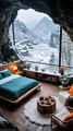 Snowfall Luxury Cave Resort bedroom.