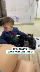 He parked the car better than me 😳