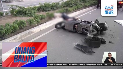 Motorsiklo at jeep, nagkabanggan sa Marcos Highway; babaeng angkas, patay | Unang Balita