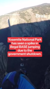 Yosemite National Park has seen a spike in illegal BASE jumping due to the government shutdown.