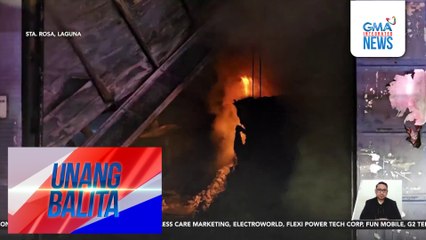 Pagawaan ng cooler sa Brgy. Balibago, nasunog; mahigit P2M ang halaga ng pinsala, ayon sa BFP | Unang Balita