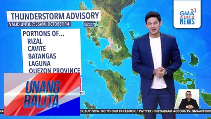 Weather update as of 7:32 AM (October 14, 2025) | Unang Balita